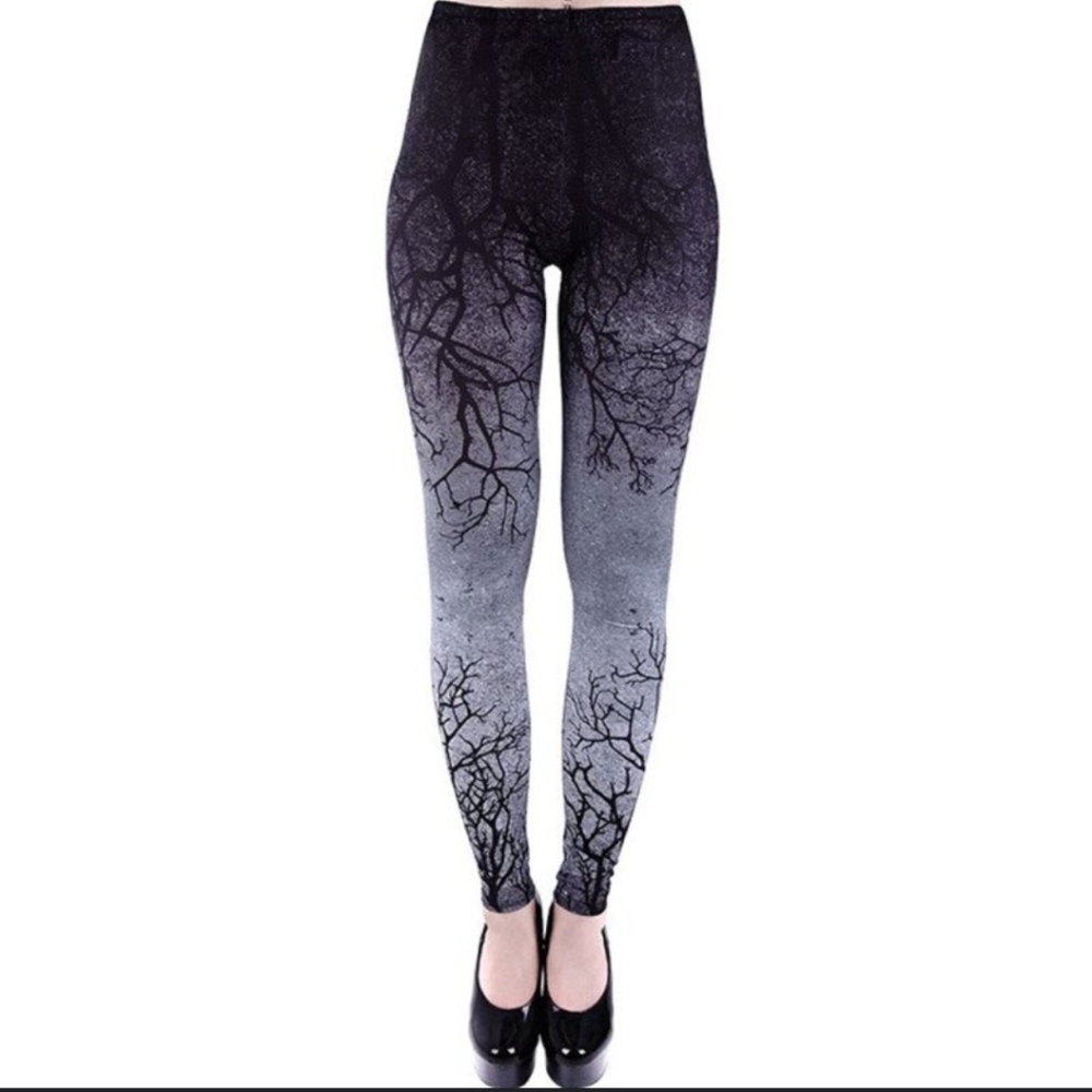 Restyle Gray Tree Leggings